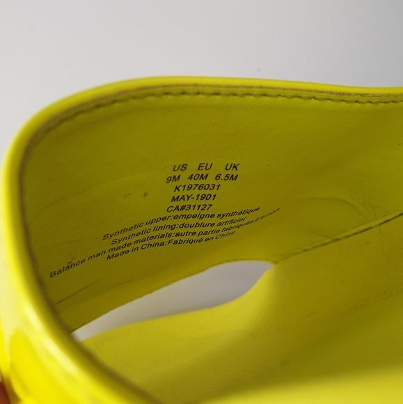 DKNY neon yellow zinna slides size 9 AUS - Picture 9 of 11